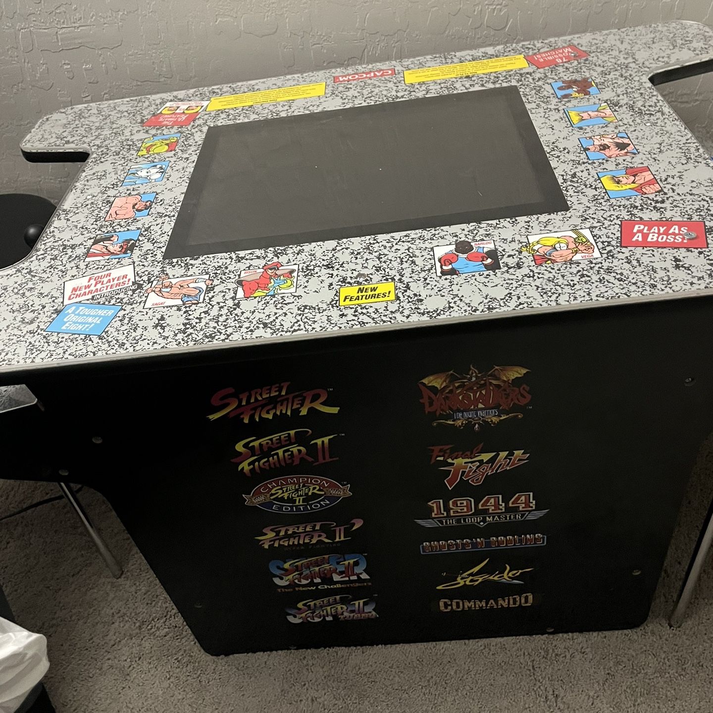 $300  - Arcade1UP - STREET FIGHTER - COCKTAIL TABLE ARCADE - 12 GAMES. 