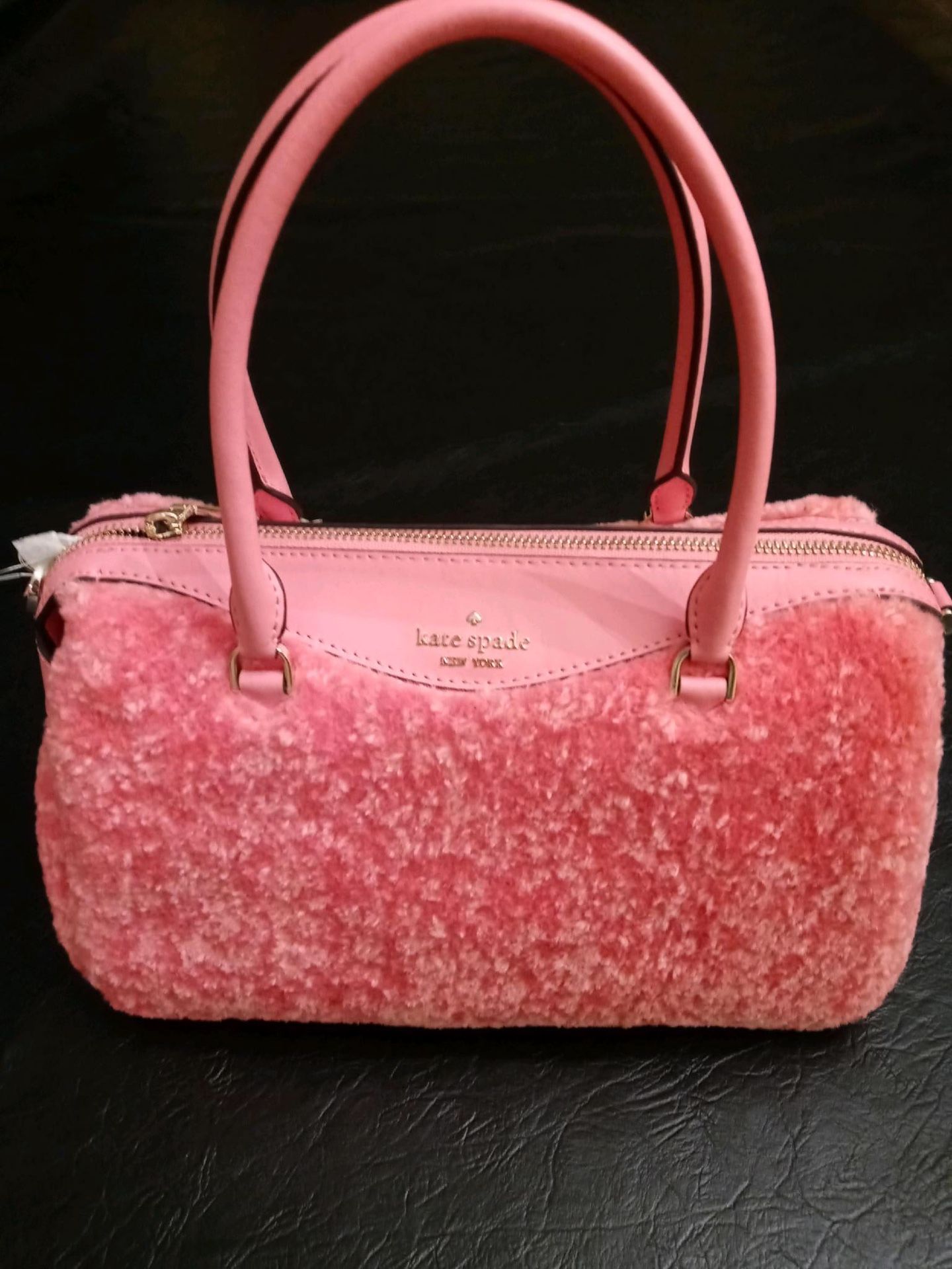 Kate Spade Faux Fur Pink Purse /Brand New/Authentic