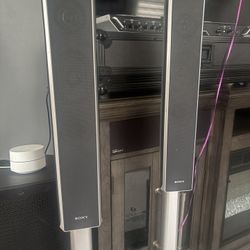 Sony SS-TS82 tower speaker W Sony SS-CT46 Center Channel Speaker