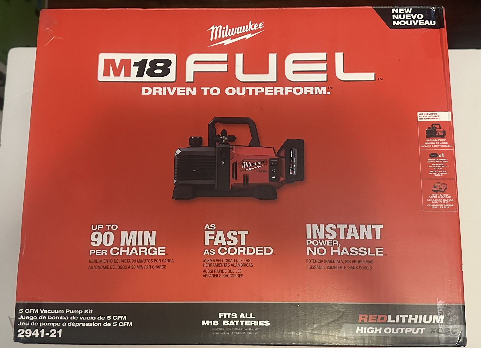 M18 18V Lithium-Ion Cordless 5 CFM Vacuum Pump Kit