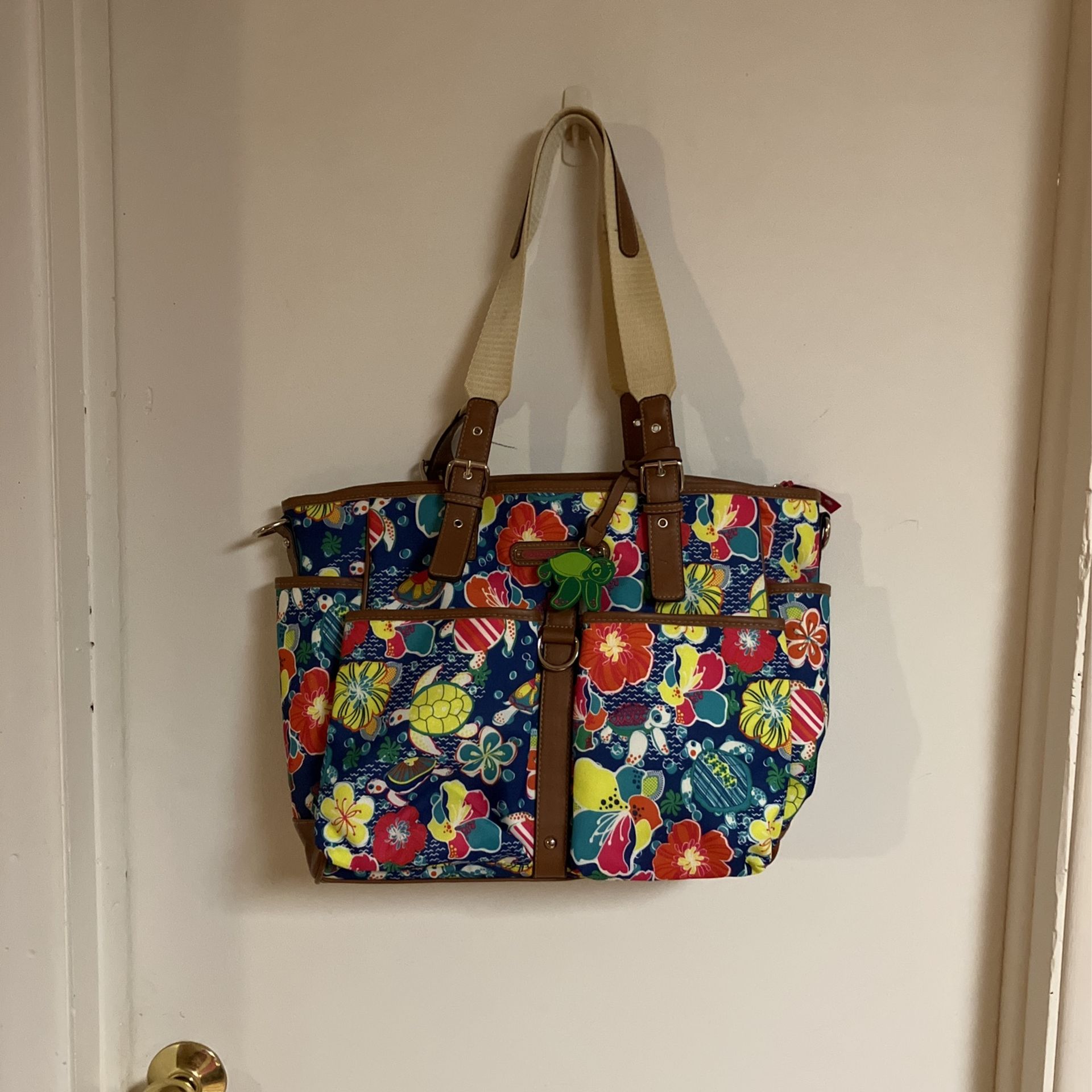 Lily Bloom I Like Turtles Collection Turtle Large Tote