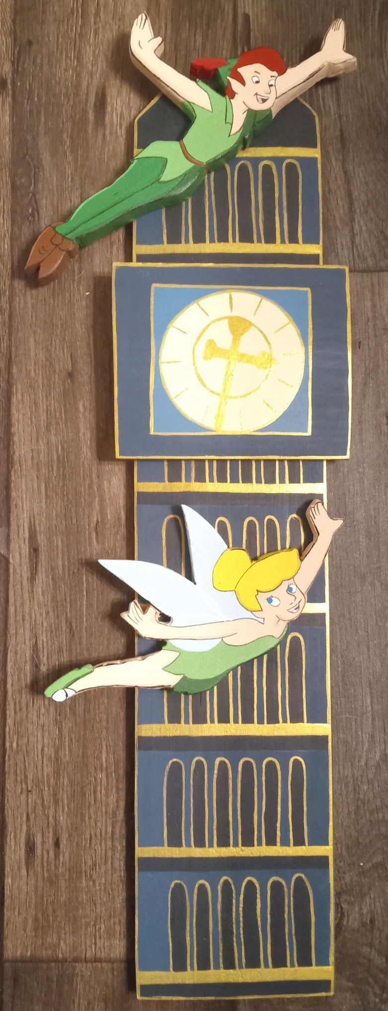 Disney's Peter Pan And Tinkerbell Wall Decor 2 Feet Long And 5 Inches Wide
