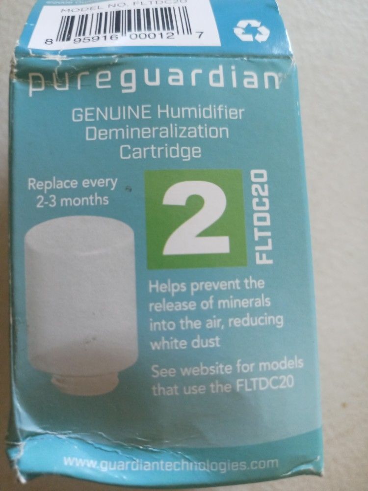 WFLTDC20 Humidifier Demineralization Filter, Cartridge #2, 700 Hrs. Run Time, Prevents Release of Minerals Into Air, Fights White Dust, Easy Applicati