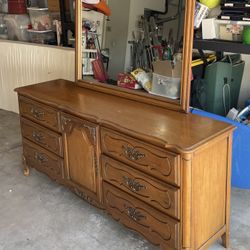 Solid Maple Dresser With Mirror