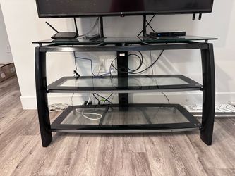 3-Tiered Black TV Stand