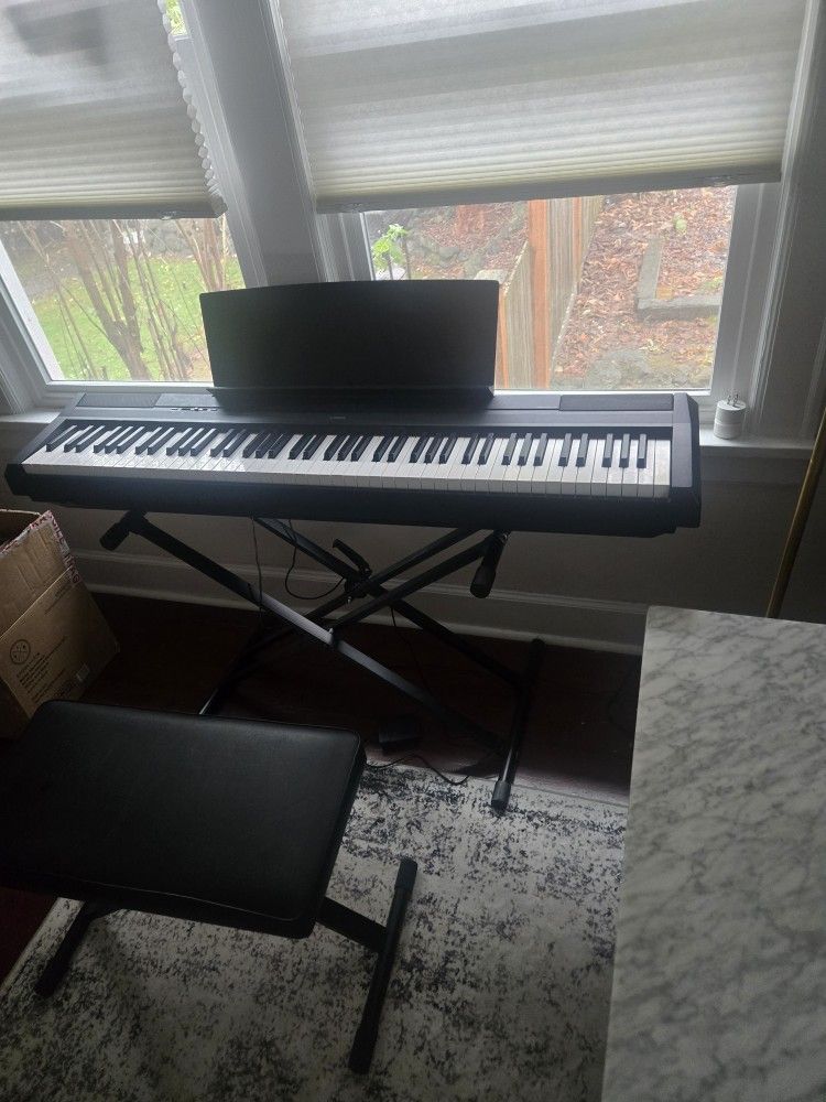 Yamaha P115 Piano, stand and chair, 88 Weighted Keys