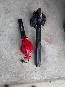 Gas Leaf Blower + Craftsman Electric Blower