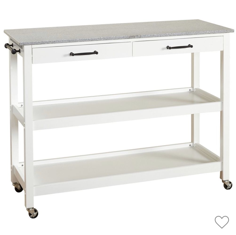 Arlington Kitchen Cart - White - Angelo