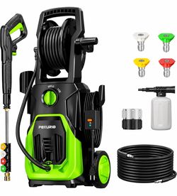 4000 PSI 2.8 GPM Electric Pressure Washer, Power Washer with 1800W Motor, Hose Reel, 4 Quick-Connect Nozzles and Foam Bottle, High Pressure Cleaner fo