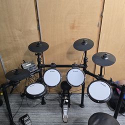 Electric Drum Set-Donner Electric Drum Kit Adults 5 Drums, 4 Cymbals, 450 Sounds, Complete Full Size Drum Kits For Beginners 