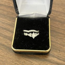 1 QT SE 1 Diamond 14k White Gold Engagement Set Size 6