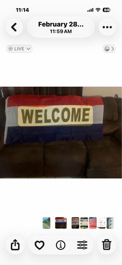 (2) 3x5 welcome flags