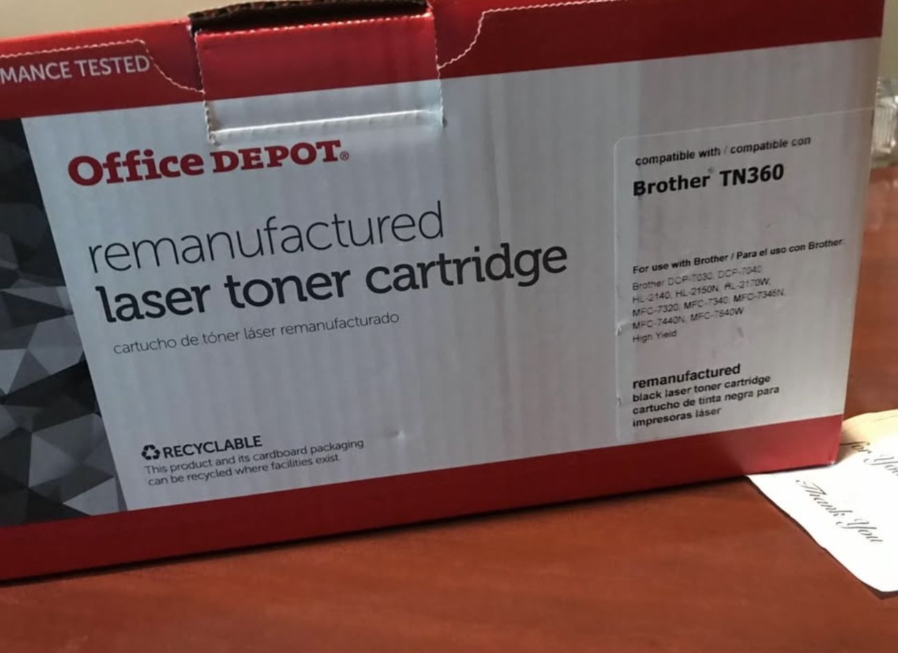 Office Depot Remanufactured Laser Toner β Brother TN360 Compatible π¨οΈπ€
