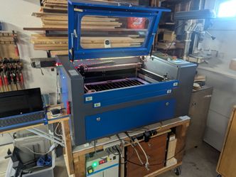 60w co2 laser engraver cutter with cw-5200 chiller ruida lightburn  24" x 16" cutting area