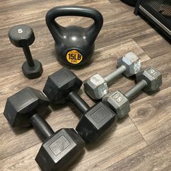 Dumbbells & Kettlebell Weight Bundle