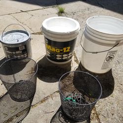 Variety Of Bait Buckets And Traps (READ THE LISTING)