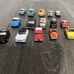 Lot 15 Galoob Mini Micro Machines  Mixed Lot Cars, Classics all 15 cars for 30 dollars 