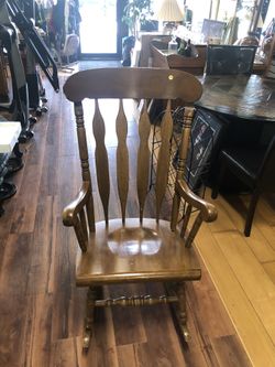 Wood rocking chair