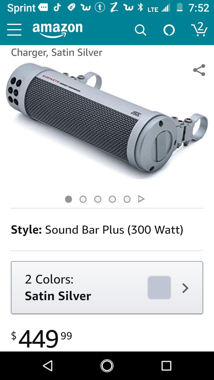 KURYAKYN 2719 MTX Road Thunder Motorcycle Sound Bar 300watts. *Brand New