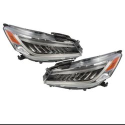 Headlight Assembly Pair for 2016-2017 Honda Accord Touring Sedan – Left & Right Front Lamps