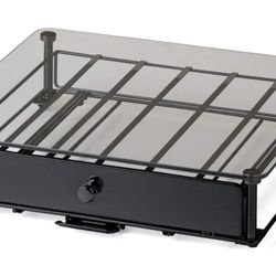 Nifty Rolling Coffee Pod Drawer - Tempered Glass, Black, Compatible with K-Cups, 36 Pod Pack Holder, Compact Under Coffee Pot Storage Drawer, Slim Hom