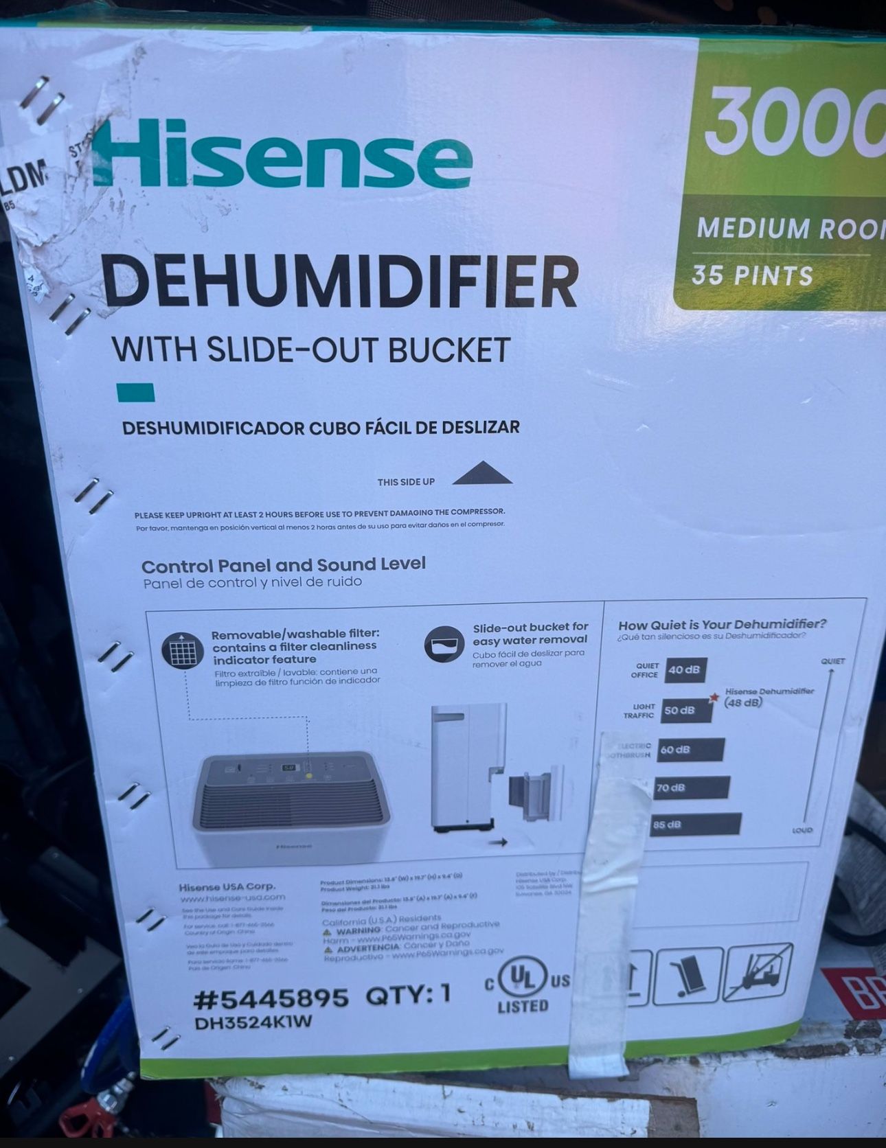 Hisense 35-Pint 2-Speed Dehumidifier ENERGY STAR (For Rooms 1(contact info removed) sq ft)