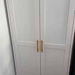 Winston Porter Modern Freestanding Wardrobe Armoire with Two Door