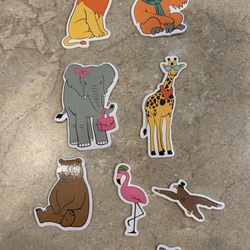 140 Zoo Animal Stickers - New - Crafts, Classroom, Kids 