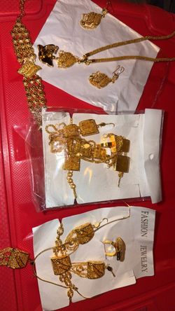 Beautiful Gold-Look Jewelry Sets – $30 Each ✨