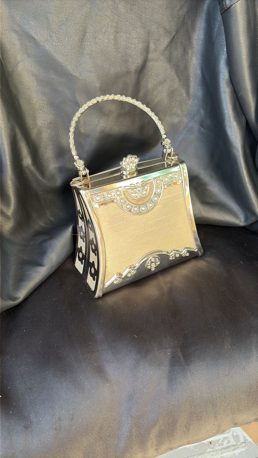 Small Silver Metal Purse