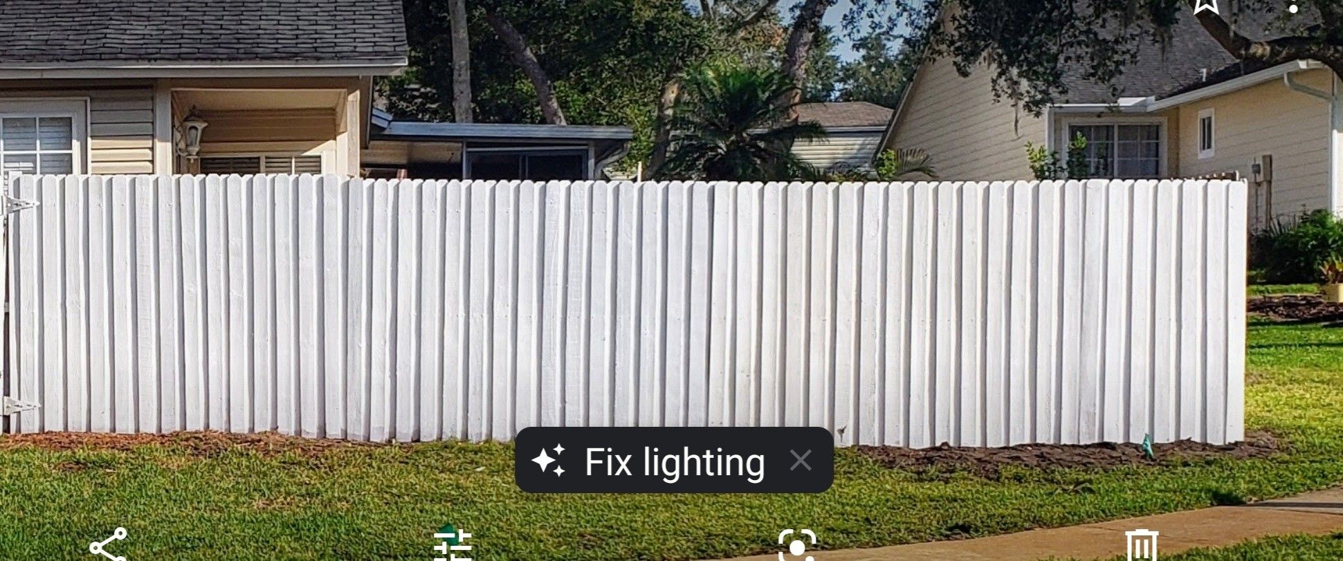 Wood Fence Panels - Painted White