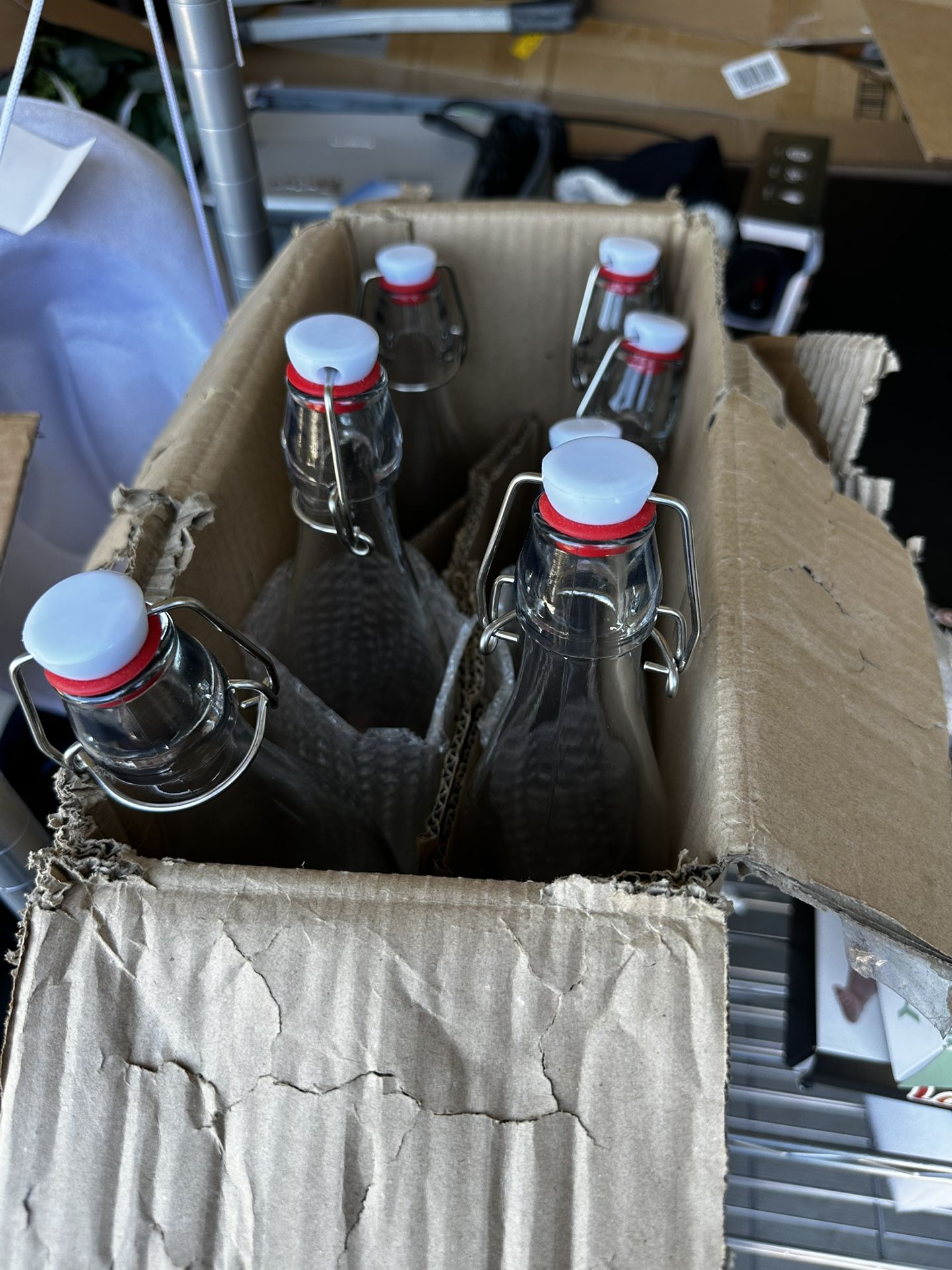 New 6 Glass Bottles