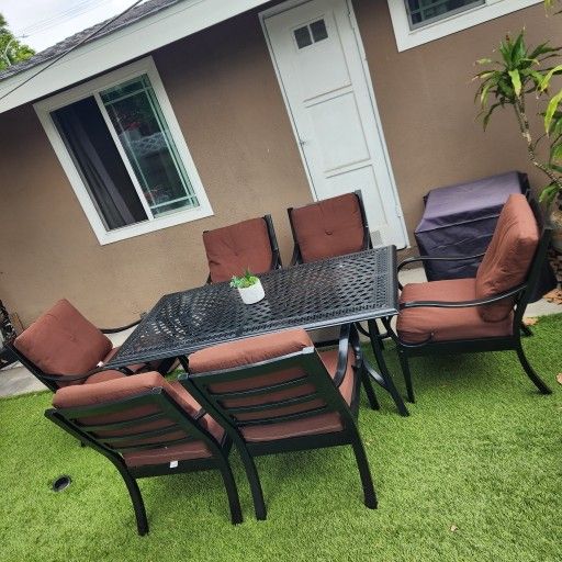 Aluminum Patio Set/ Outdoor Furniture Dining Table And Chairs