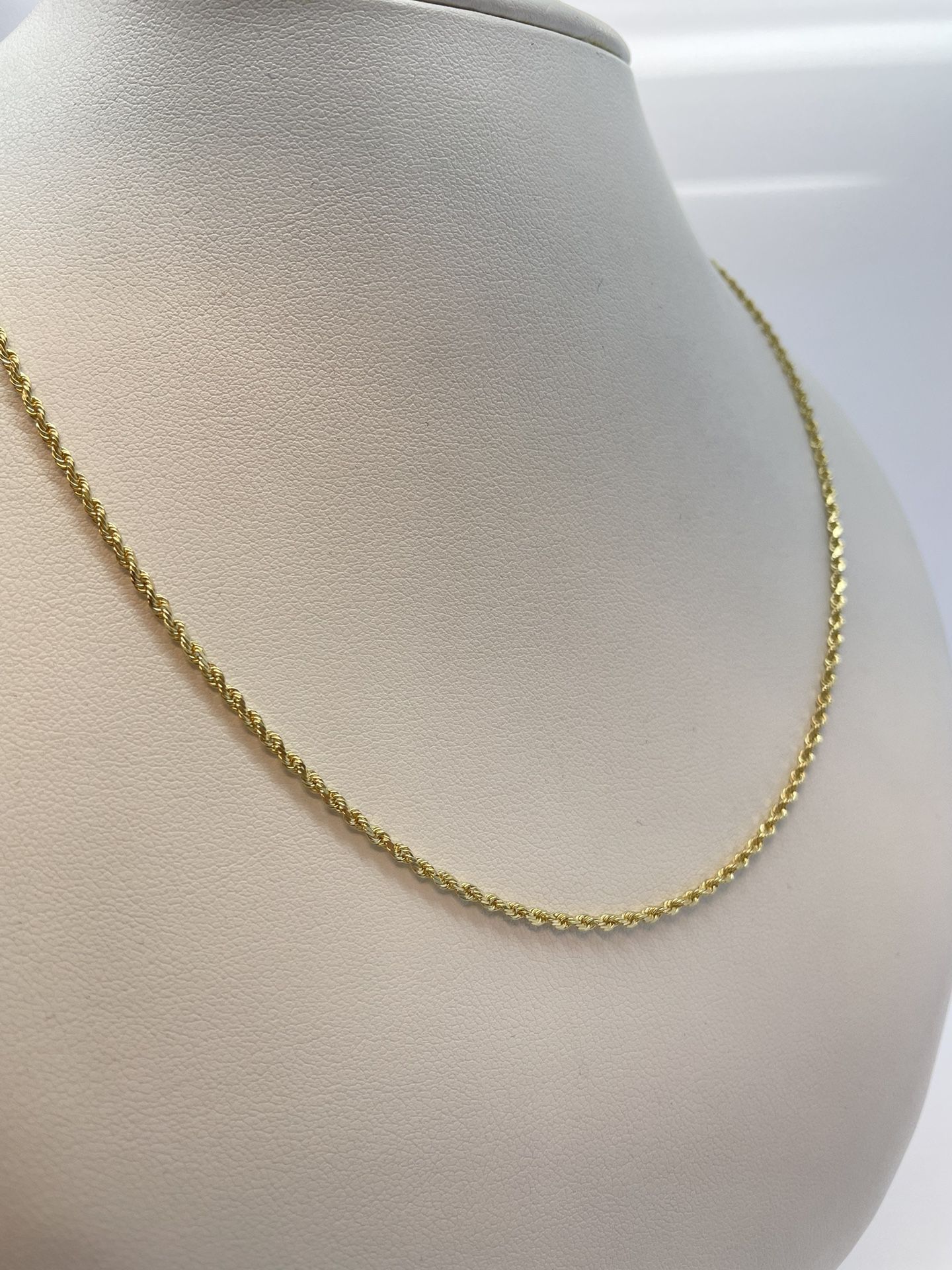Gold Chain Rope 14K Solid Gold New 