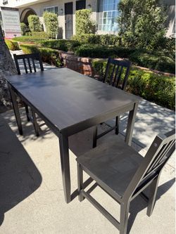Ikea dark brown/black dining set dining chairs and table dining table