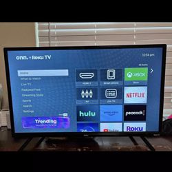 ONN 100012589 32 " inch LED 720P HDTV SMART w/ROKU Apps Black TV   Used for just about a year. No remote no stand.   Experience high-quality entertain