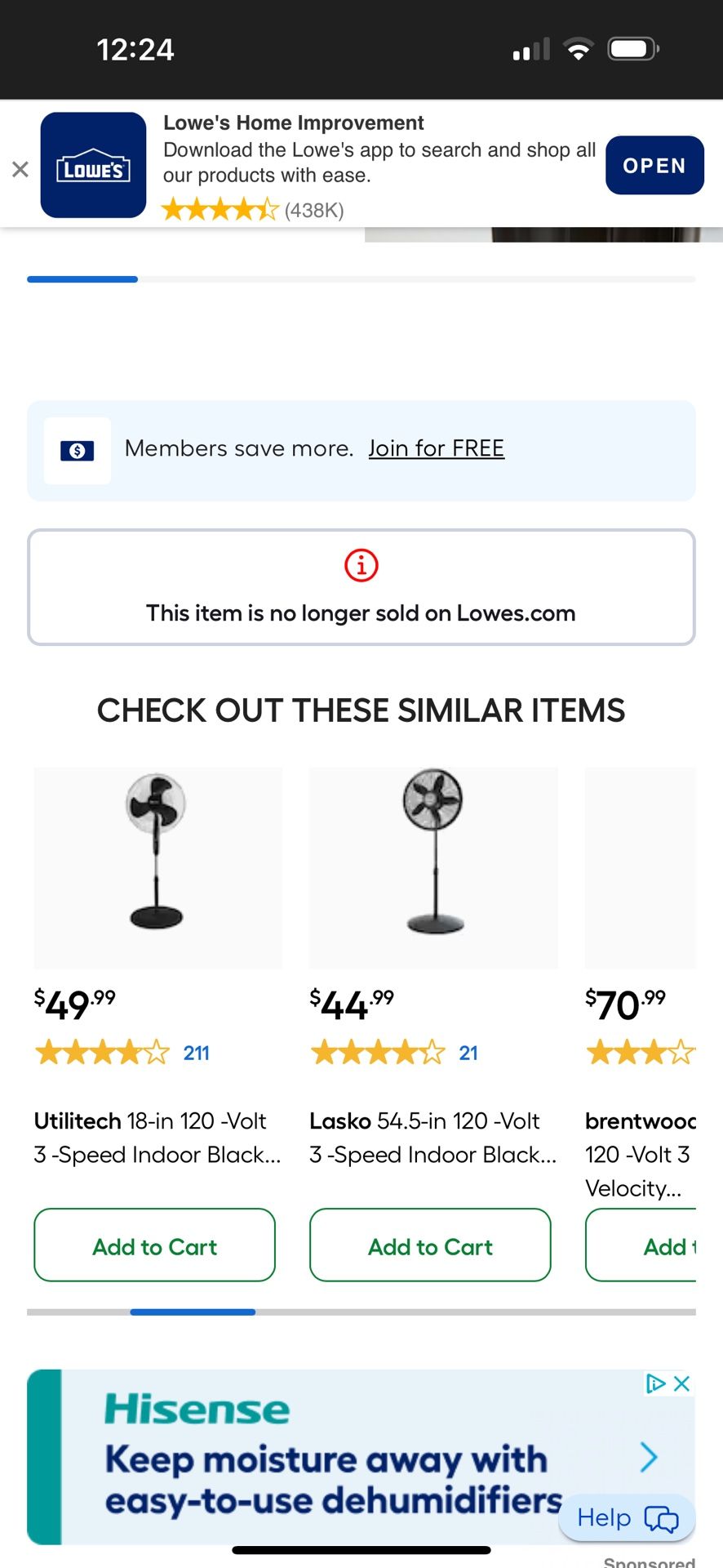 Brand New In Box Comfort Zone 18 Inch Oscillating Fan