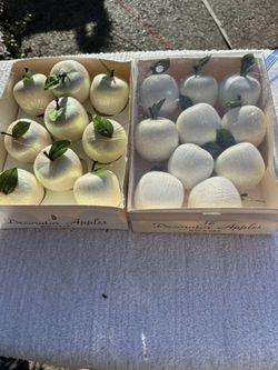 Christmas Ornaments Vintage Silk Apples