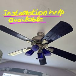 Hampton Bay Blue/Purple Ceiling Fan