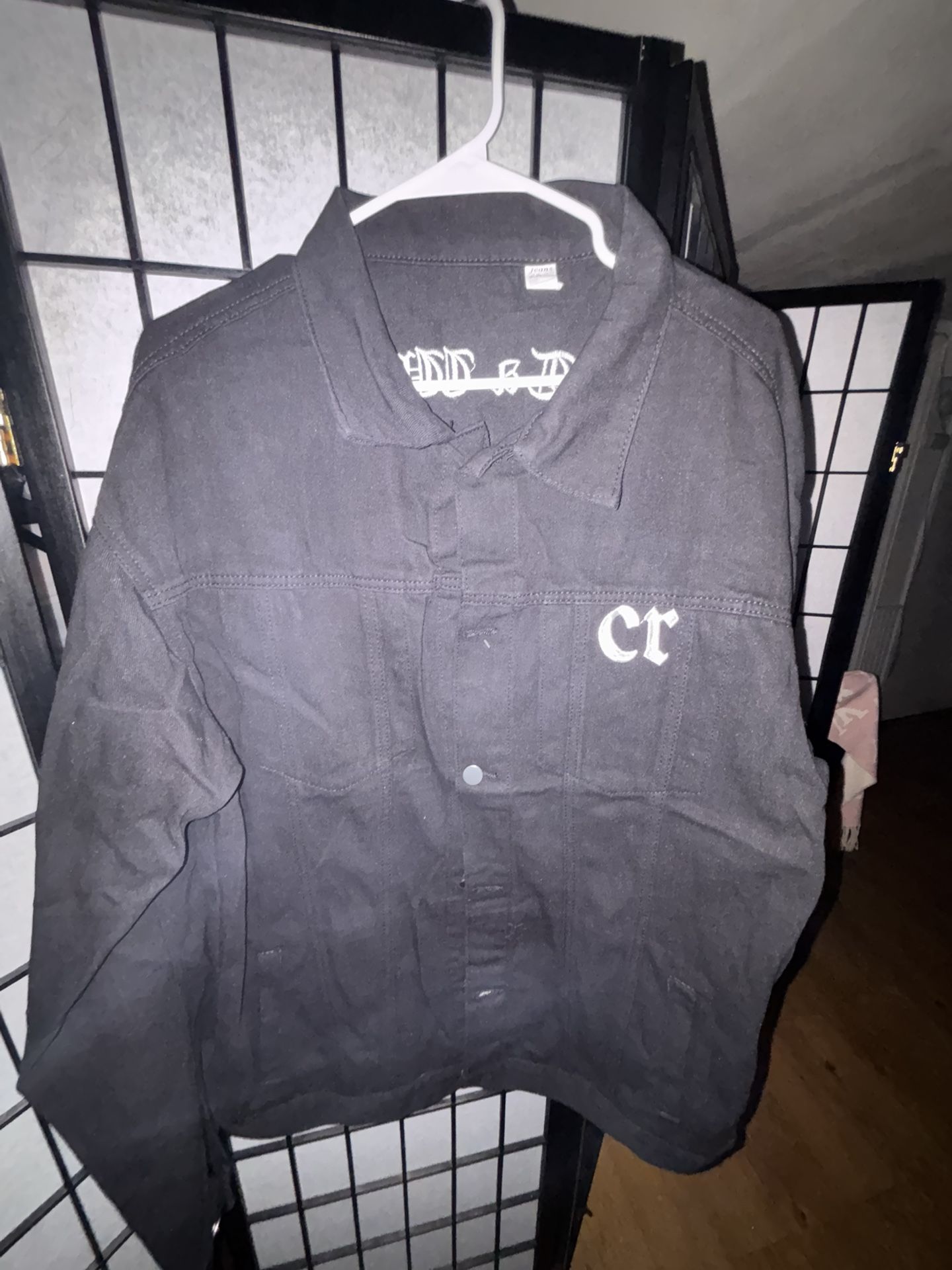 Black Denim Button Up