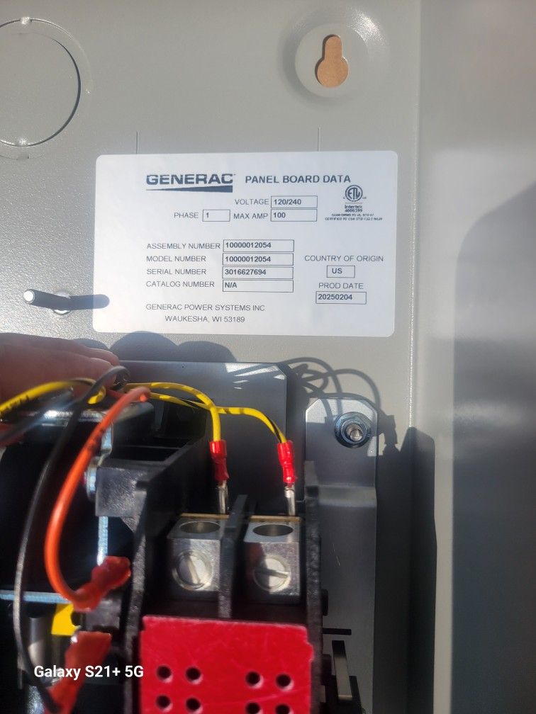 Generac Transfer Switch Brand New !