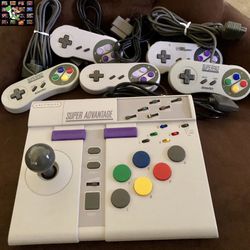 Nintendo Super Advantage SNES Arcade Controller with 5 Control Pads 