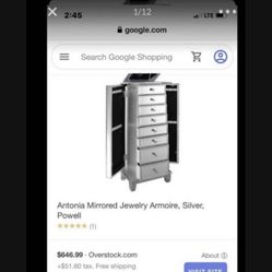 Jewelry Mirror Chest $250 Firm Cash Only