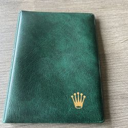 Green Leather Rolex Card Holder