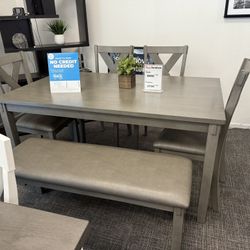 🔥 6 PC Dining Table Set w/ Bench – Just $599!