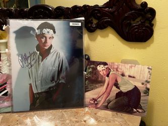 Pair of Ralph macchio karate kid pictures one of them signed
