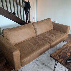 Brown Suede Couch, Like New