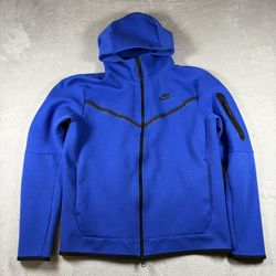 Nike Tech Fleece Full Zip Hoodie Jacket Men’s Size M Blue CU4489-480 #3543