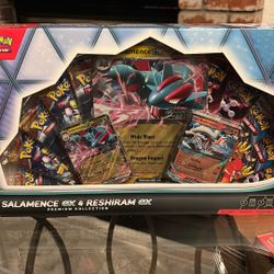 Pokemon TCG Salamance EX & Reshiram EX Premium Collection Box
