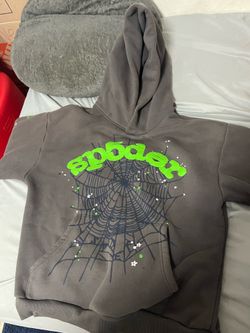 Sp5der Wait Web Hoodie Slate Grey